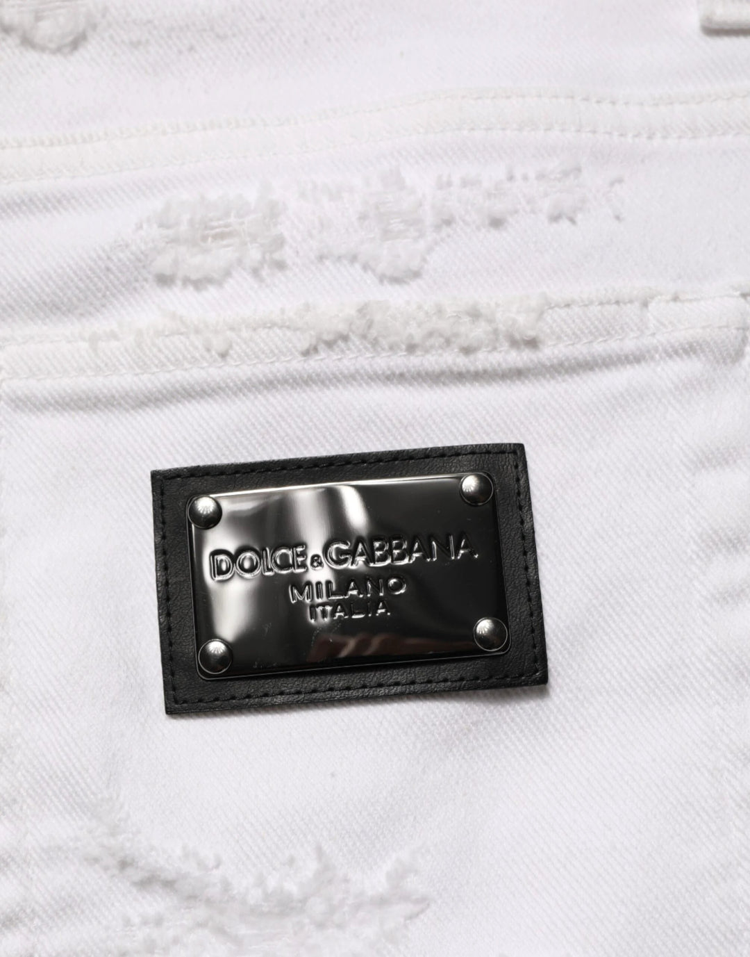 Dolce &amp; Gabbana White Distressed Ripped Denim Trouser Jeans by Dolce &amp; Gabbana outlet now on sale