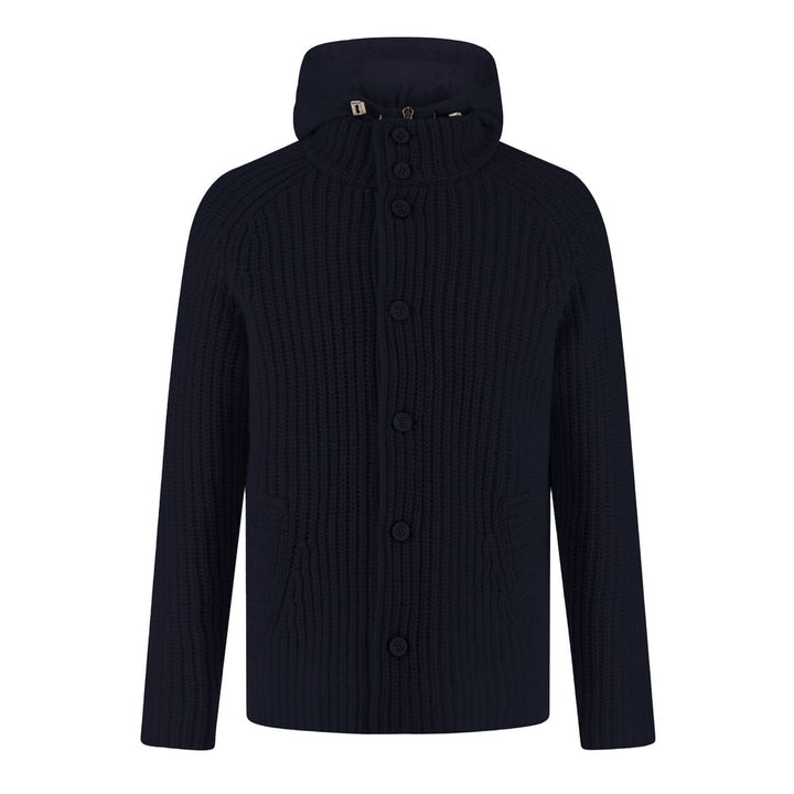 Herno Blue Wool Men Bomber Jacket