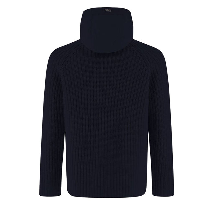 Herno Blue Wool Men Bomber Jacket