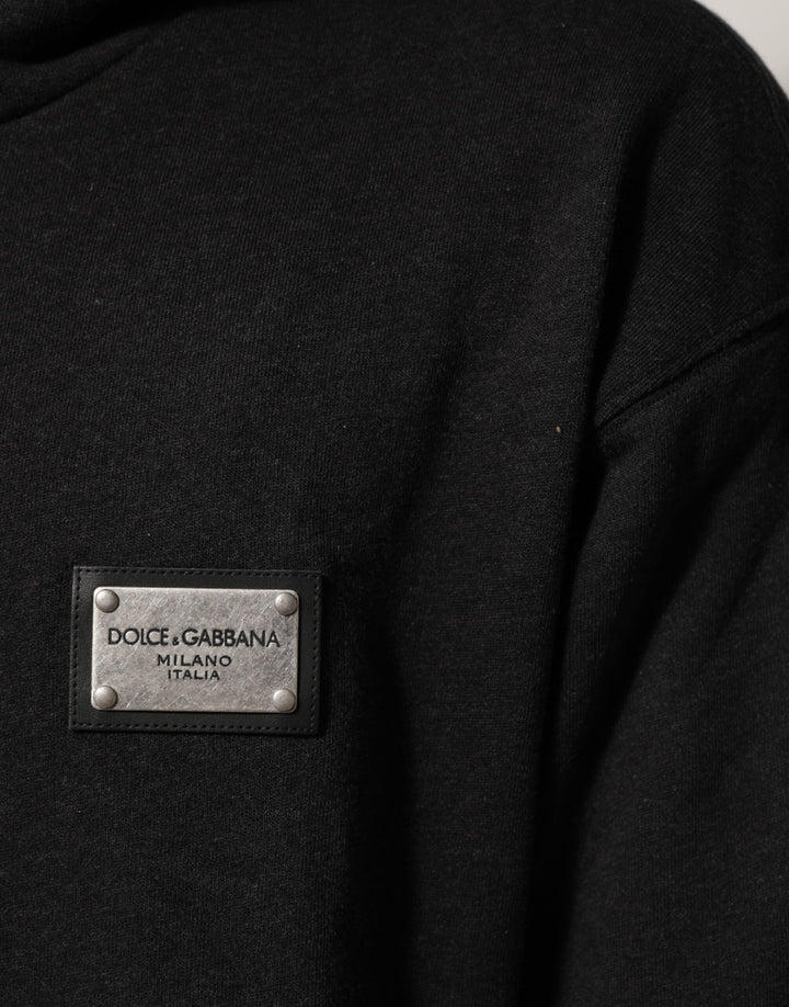 Dolce &amp; Gabbana Black Logo FullZip Hooded Sweatshirt Sweater by Dolce &amp; Gabbana outlet now on sale