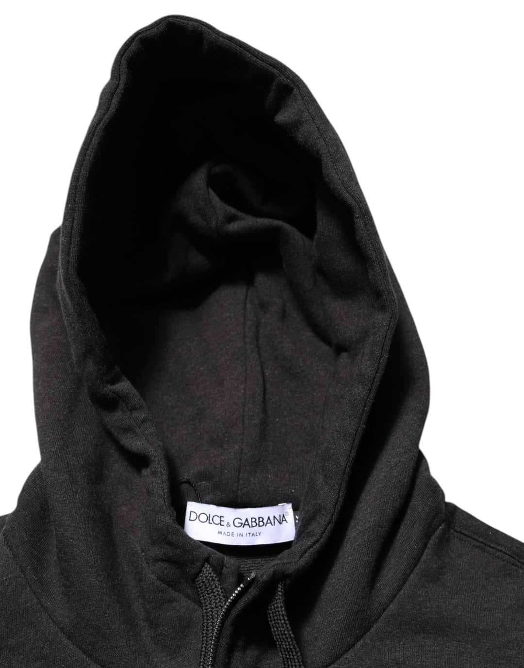 Dolce &amp; Gabbana Black Logo FullZip Hooded Sweatshirt Sweater by Dolce &amp; Gabbana outlet now on sale