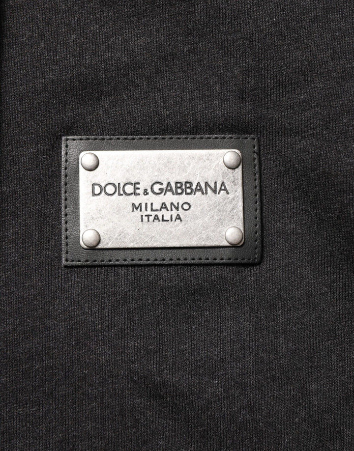 Dolce &amp; Gabbana Black Logo FullZip Hooded Sweatshirt Sweater by Dolce &amp; Gabbana outlet now on sale