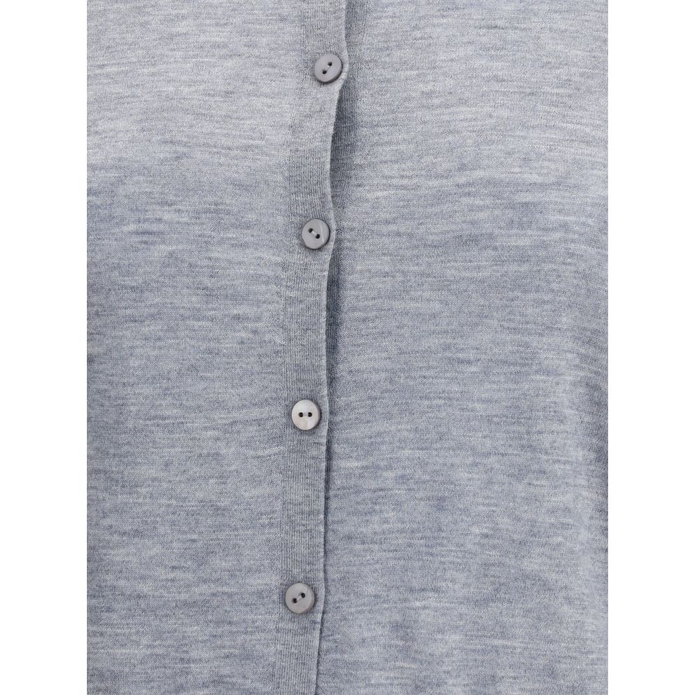 Lisa Yang Gray Cashmere Cardigan by Lisa Yang outlet now on sale