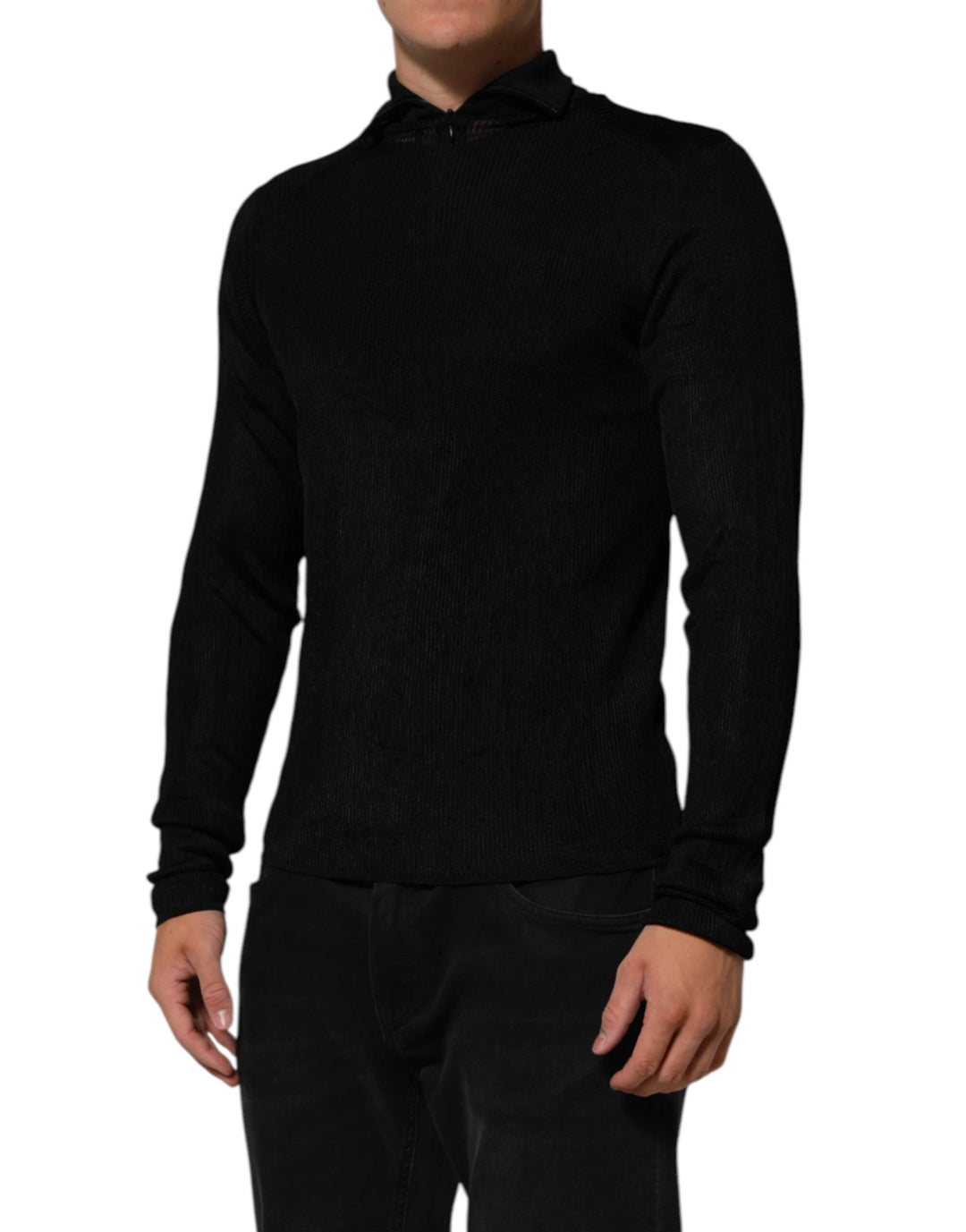Dolce &amp; Gabbana Black Viscose Turtle Neck Pullover Sweater by Dolce &amp; Gabbana outlet now on sale