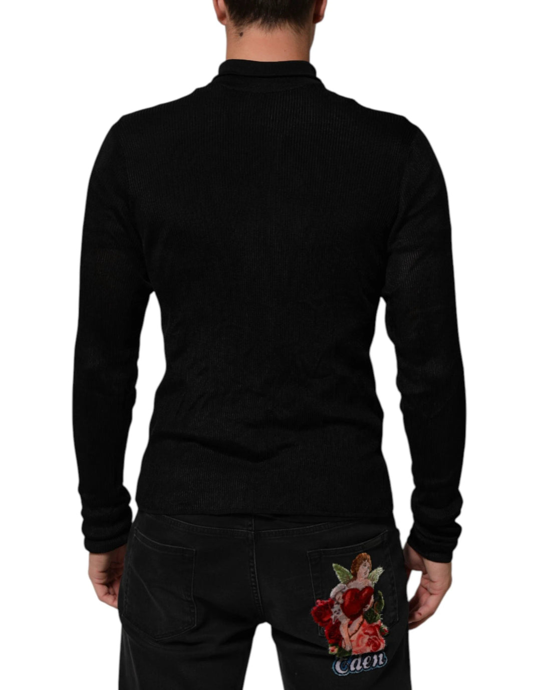 Dolce &amp; Gabbana Black Viscose Turtle Neck Pullover Sweater by Dolce &amp; Gabbana outlet now on sale