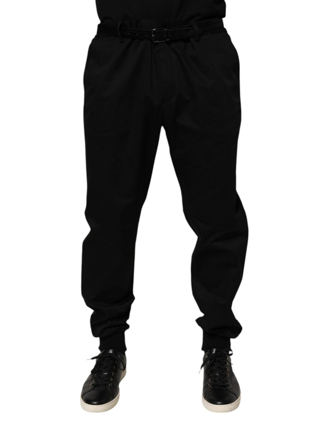 Dolce &amp; Gabbana Sample Sale Dolce &amp; Gabbana Black Cotton Stretch Casual Trouser Pants - | Designer outlet