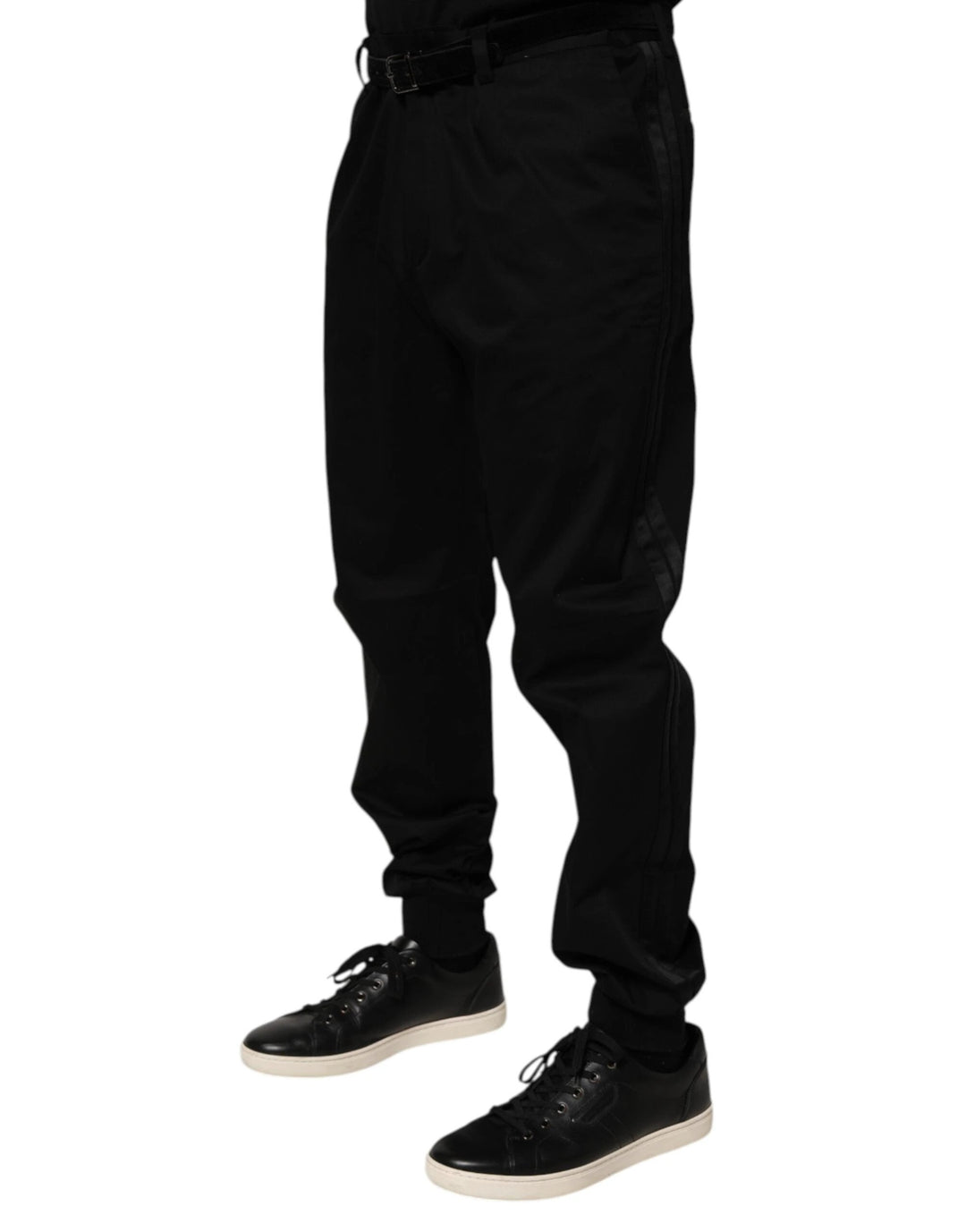 Dolce &amp; Gabbana Sample Sale Dolce &amp; Gabbana Black Cotton Stretch Casual Trouser Pants - | Designer outlet