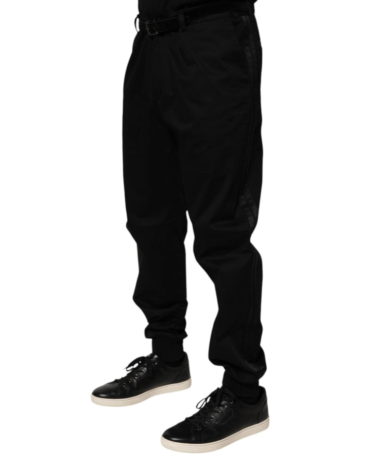 Dolce &amp; Gabbana Sample Sale Dolce &amp; Gabbana Black Cotton Stretch Casual Trouser Pants - | Designer outlet