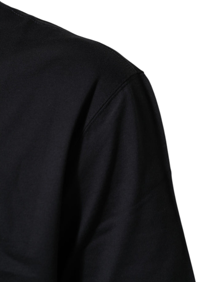 Dolce &amp; Gabbana Black Logo Compass Cotton Crew Neck T-shirt by Dolce &amp; Gabbana outlet now on sale