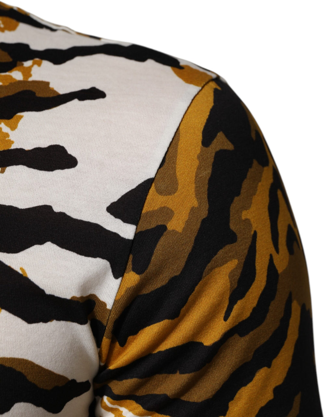 Dolce &amp; Gabbana Sample Sale Dolce &amp; Gabbana Multicolor Leopard Palm Leaf Men Crew Neck T-shirt - | Designer outlet