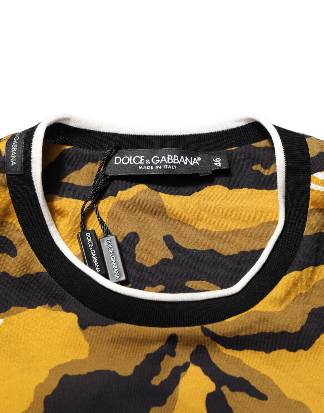 Dolce &amp; Gabbana Sample Sale Dolce &amp; Gabbana Multicolor Leopard Palm Leaf Men Crew Neck T-shirt - | Designer outlet