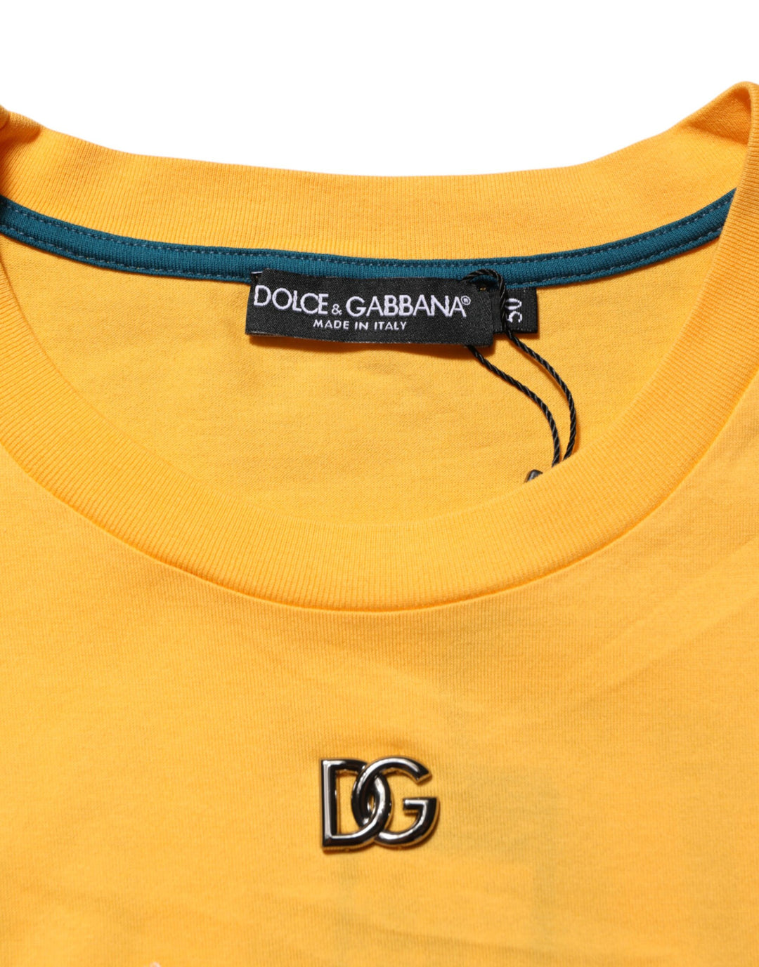 Dolce &amp; Gabbana Sample Sale Dolce &amp; Gabbana Yellow Secret Graden Floral Cotton CrewNeck T-shirt - | Designer outlet