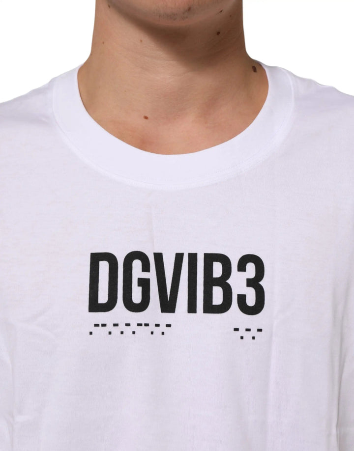 Dolce &amp; Gabbana Sample Sale | Dolce &amp; Gabbana White Cotton Sleeveless Printed Tank T-shirt - | Designer outlet
