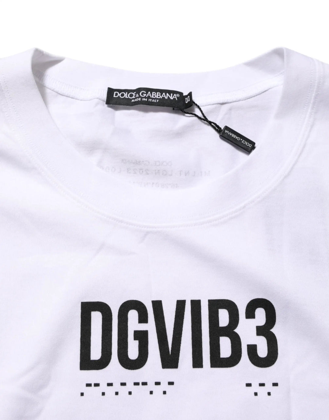 Dolce &amp; Gabbana Sample Sale | Dolce &amp; Gabbana White Cotton Sleeveless Printed Tank T-shirt - | Designer outlet