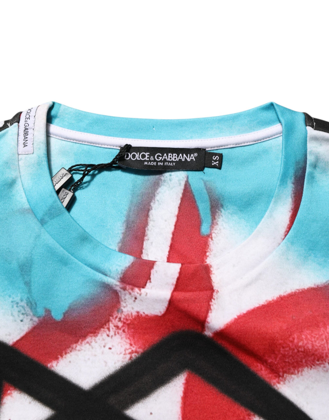 Dolce &amp; Gabbana Sample Sale Dolce &amp; Gabbana White Graffiti Crew Neck Short Sleeves T-shirt - | Designer outlet