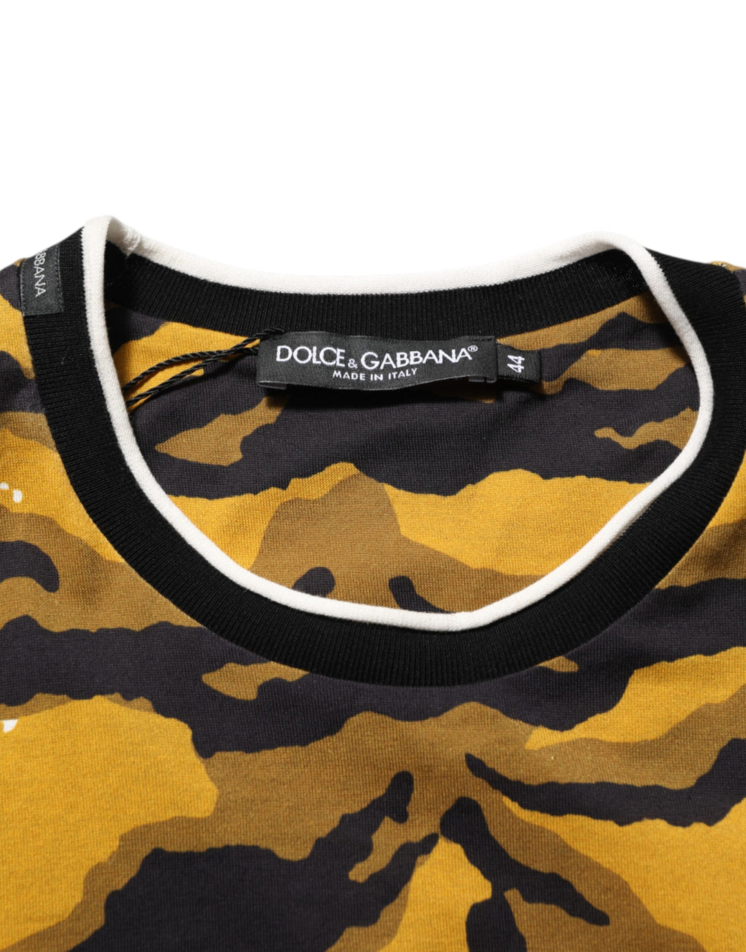 Dolce &amp; Gabbana Sample Sale Dolce &amp; Gabbana Multicolor Leopard Palm Leaf Men Crew Neck T-shirt - | Designer outlet