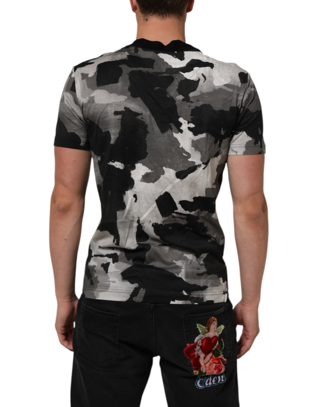 Dolce &amp; Gabbana Sample Sale Dolce &amp; Gabbana Multicolor Camouflage Men Short Sleeves T-shirt - | Designer outlet