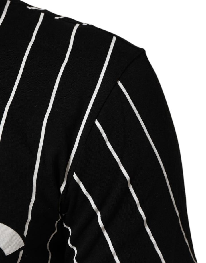 Dolce &amp; Gabbana Sample Sale Dolce &amp; Gabbana Black Cotton Polka Dots Round Neck T-shirt - | Designer outlet