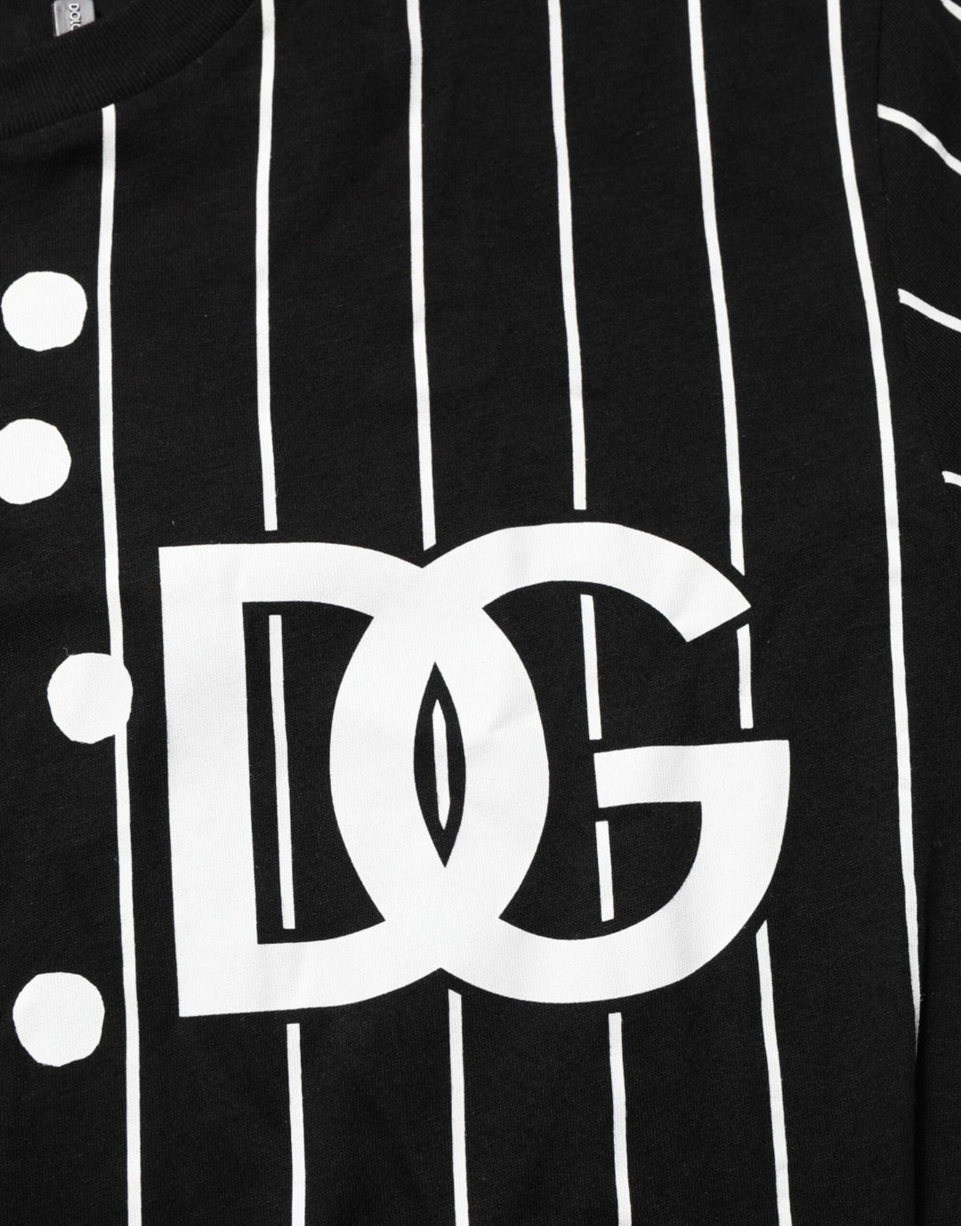 Dolce &amp; Gabbana Sample Sale Dolce &amp; Gabbana Black Cotton Polka Dots Round Neck T-shirt - | Designer outlet