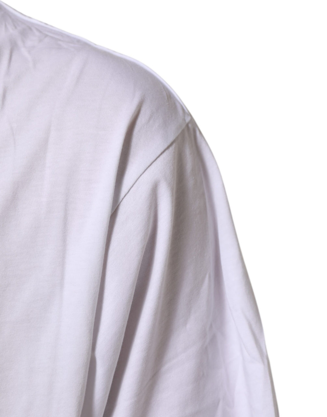 Dolce &amp; Gabbana White Graphic Print Cotton Crew Neck T-shirt by Dolce &amp; Gabbana outlet now on sale