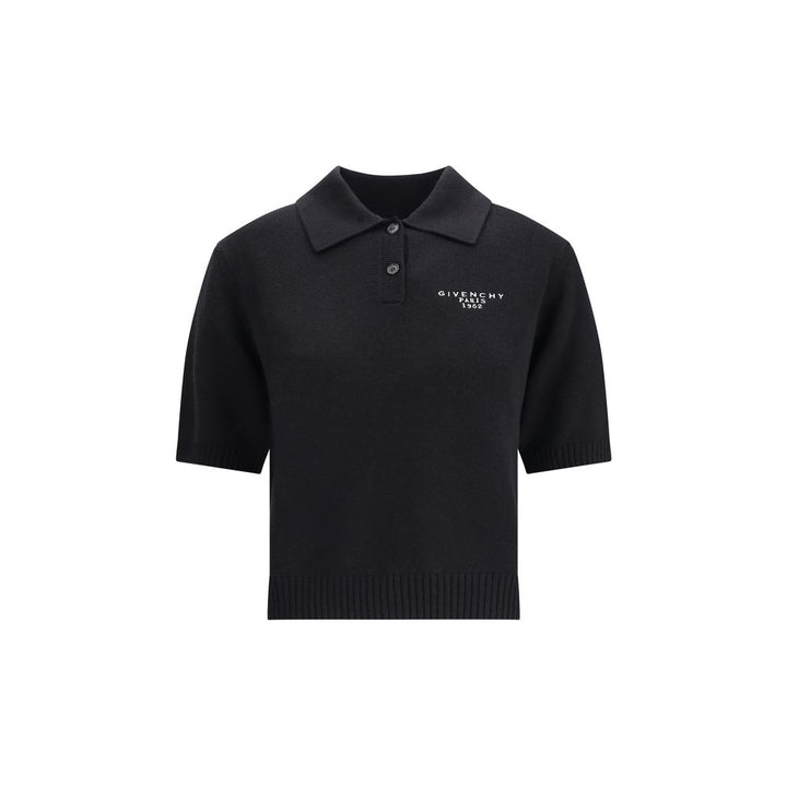 Givenchy Black Wool Polo Shirt