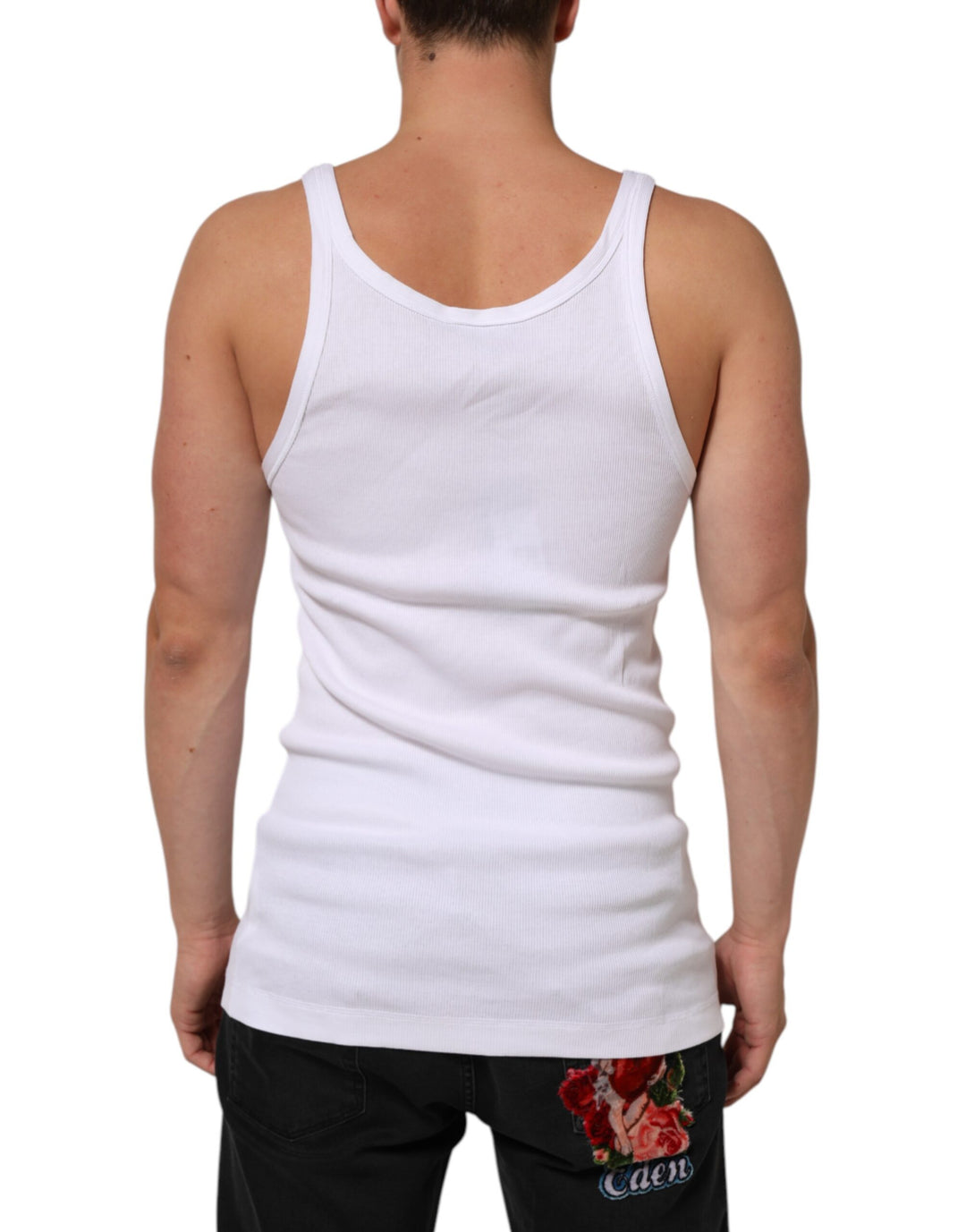 Dolce &amp; Gabbana White Sleeveless Round Neck Tank Top T-shirt by Dolce &amp; Gabbana outlet now on sale