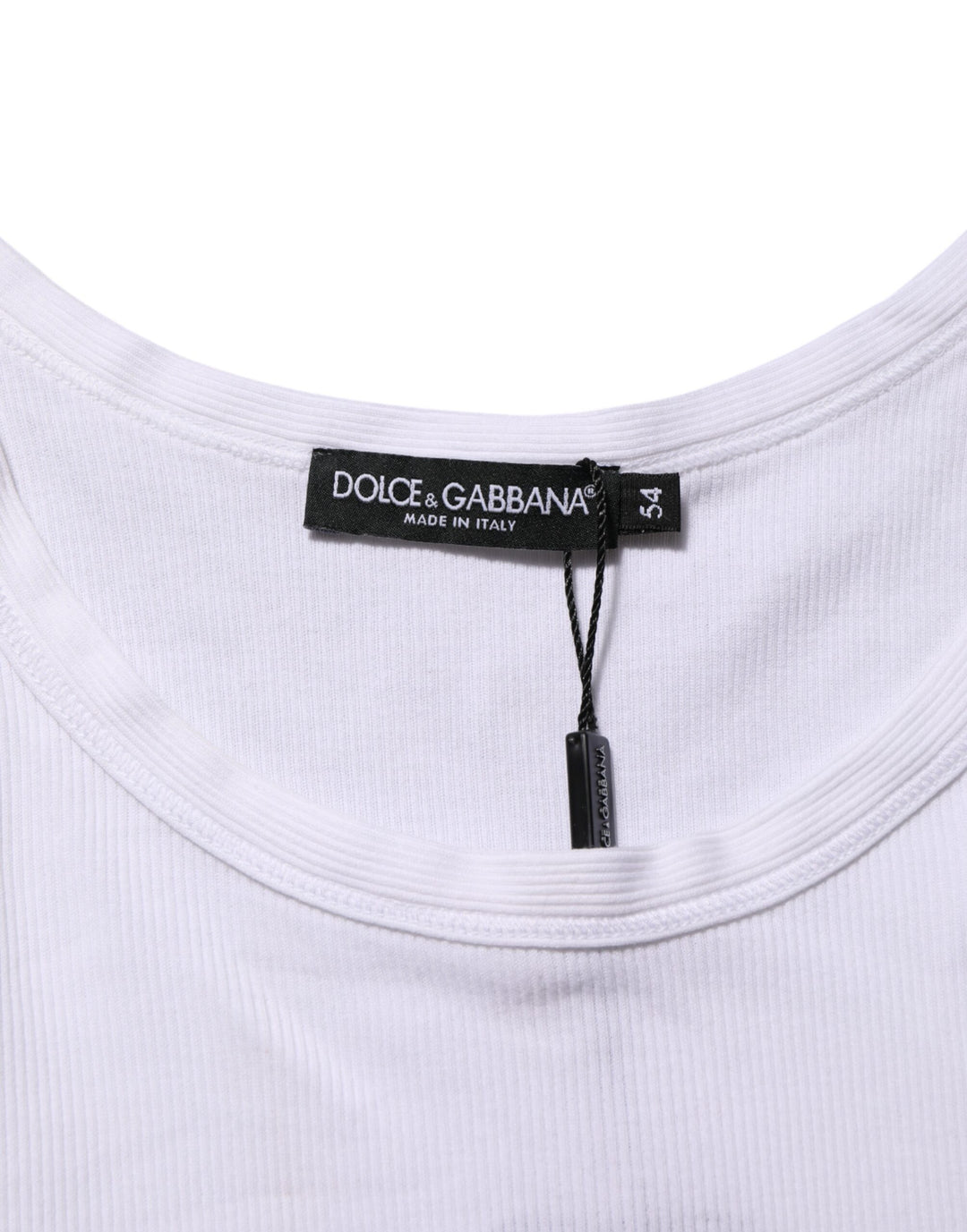 Dolce &amp; Gabbana White Sleeveless Round Neck Tank Top T-shirt by Dolce &amp; Gabbana outlet now on sale