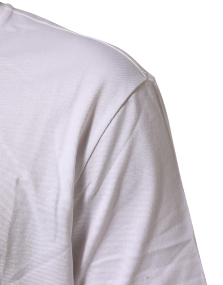 Dolce &amp; Gabbana White Cotton Crew Neck Short Sleeves T-shirt by Dolce &amp; Gabbana outlet now on sale