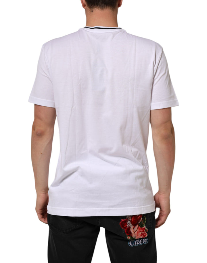 Dolce &amp; Gabbana Sample Sale Dolce &amp; Gabbana White Sacred Heart Short Sleeve Men T-shirt - | Designer outlet