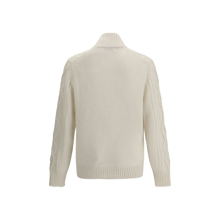 Brunello Cucinelli White Cashmere Cardigan by Brunello Cucinelli outlet now on sale