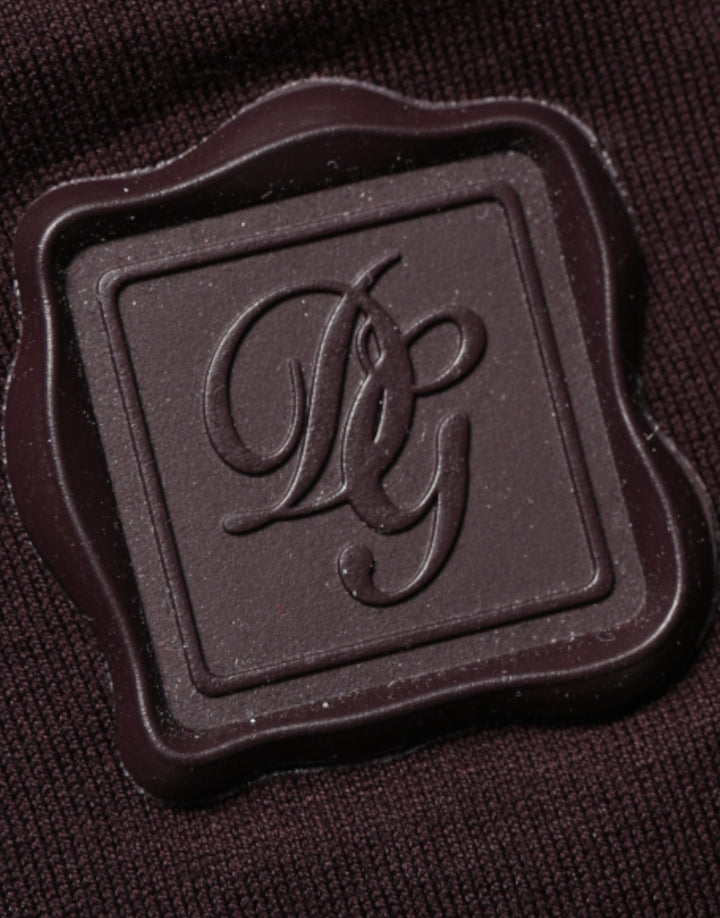 Dolce &amp; Gabbana Sample Sale Dolce &amp; Gabbana Brown Logo Plaque Cotton Crew Neck T-shirt - | Designer outlet