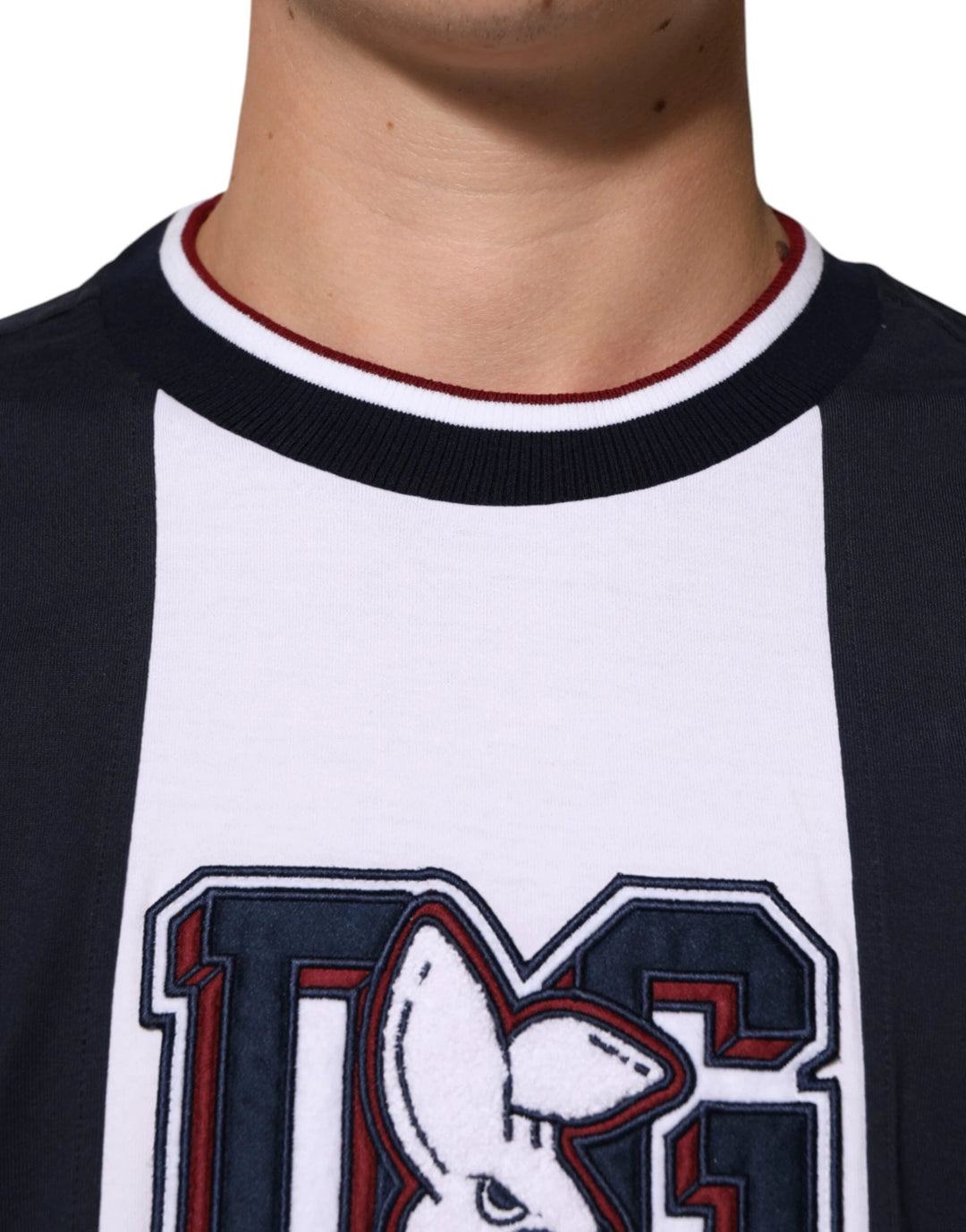 Dolce &amp; Gabbana Sample Sale Dolce &amp; Gabbana Multicolor Striped Cotton Men Crew Neck T-shirt - | Designer outlet