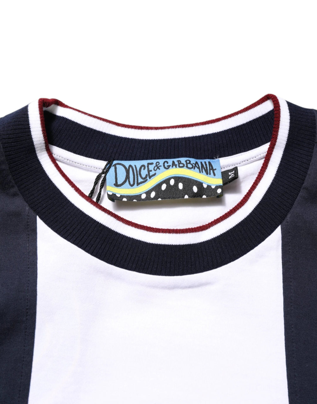 Dolce &amp; Gabbana Sample Sale Dolce &amp; Gabbana Multicolor Striped Cotton Men Crew Neck T-shirt - | Designer outlet