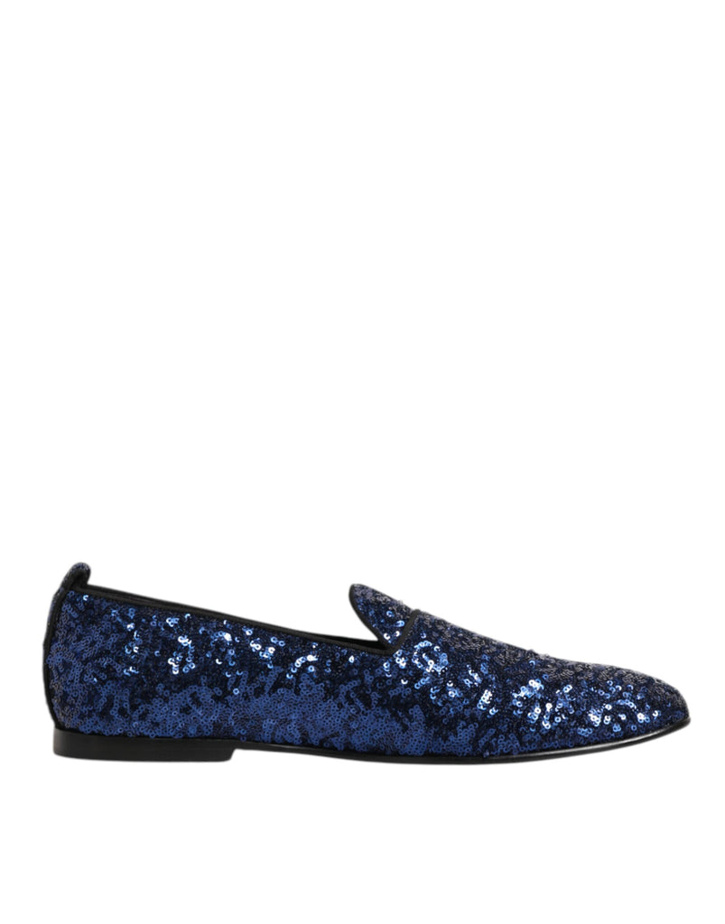 D&G Blue Sequined Loafers | Designer Fashion Outlet | Authentic Loafers on  Sale  Ask Me Wear