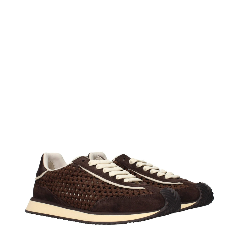 Dolce & Gabbana Sample Sale Dolce & Gabbana Brown Fabric Low Top Sneakers - | Designer outlet