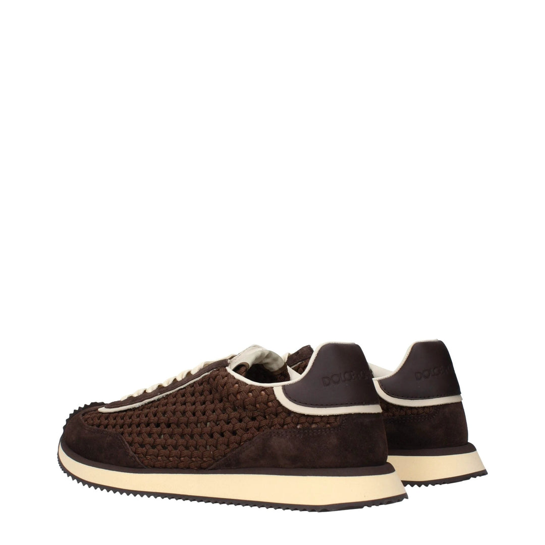 Dolce &amp; Gabbana Sample Sale Dolce &amp; Gabbana Brown Fabric Low Top Sneakers - | Designer outlet
