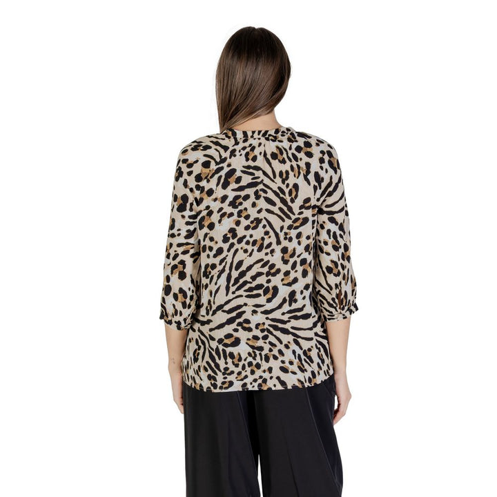ICHI Beige Viscose Shirt