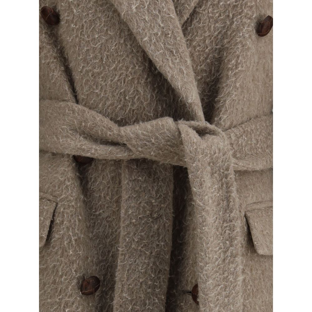 Golden Goose Beige Fleece Wool Coat by Golden Goose outlet now on sale