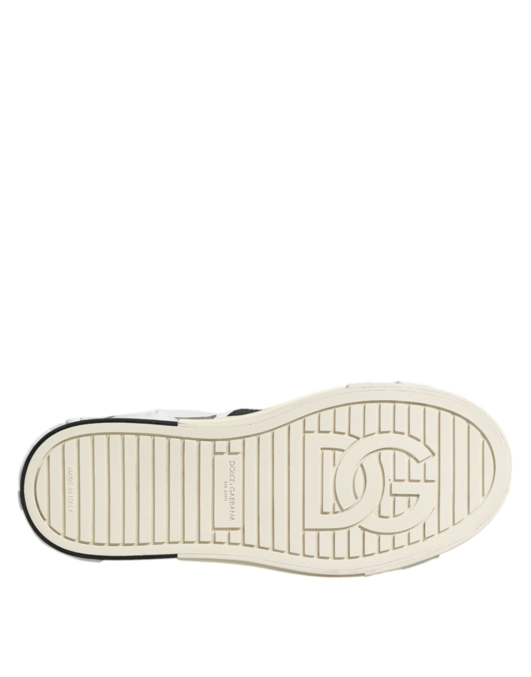 Dolce & Gabbana White Leather Custom 2.Zero Sneakers Shoes
