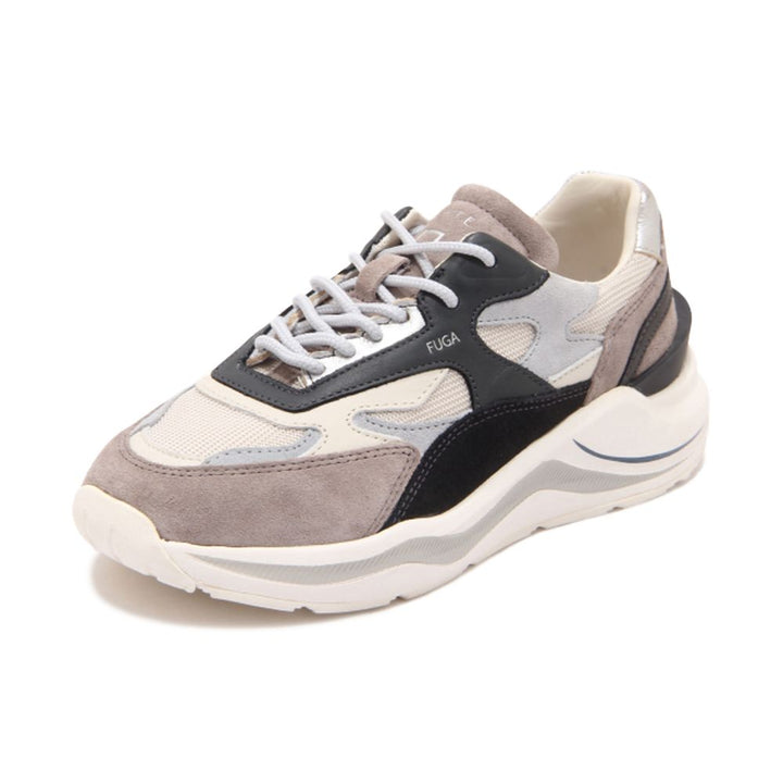 D.A.T.E Beige Leather Sneaker