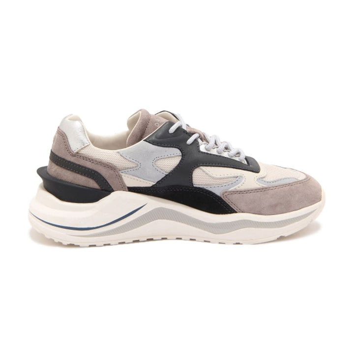 D.A.T.E Beige Leather Sneaker