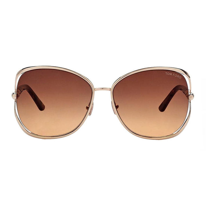 Tom Ford Butterfly Full Rim, with a Shiny Rose Gold frame and Brown Gradient lens.