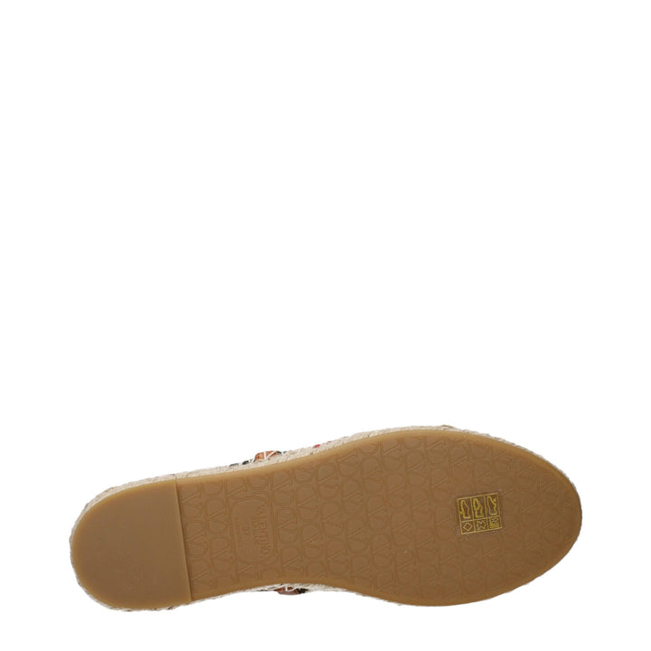 Valentino Garavani Beige Raffia Slippers Sandals