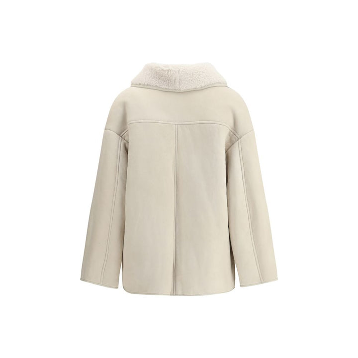 Salvatore Santoro Cream Leather Coat