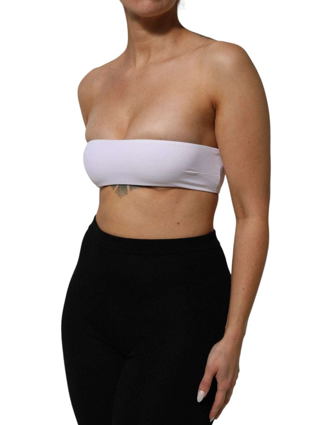 Dolce &amp; Gabbana White Nylon Blend Bandeau Strapless Tube Top by Dolce &amp; Gabbana outlet now on sale