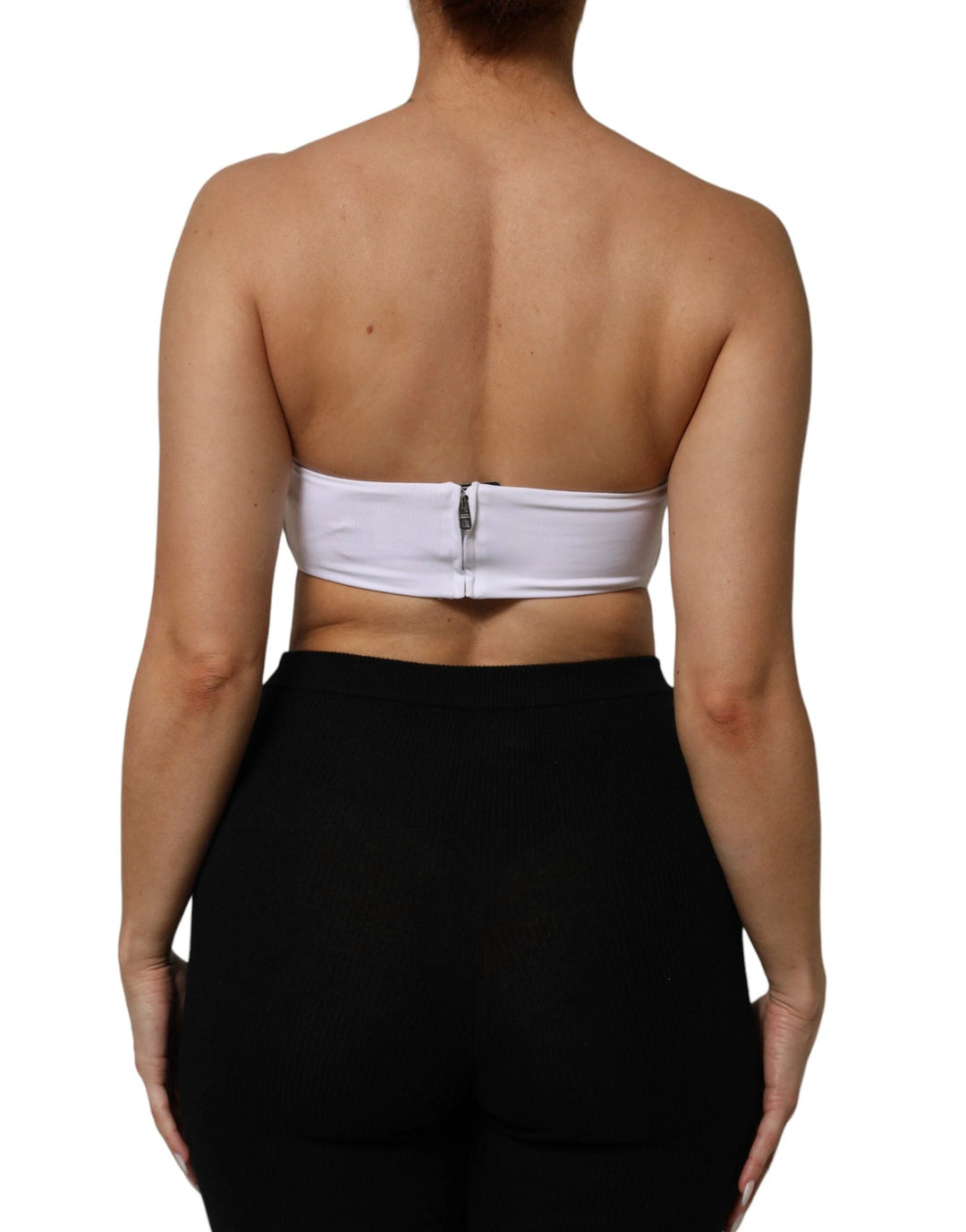 Dolce &amp; Gabbana White Nylon Blend Bandeau Strapless Tube Top by Dolce &amp; Gabbana outlet now on sale