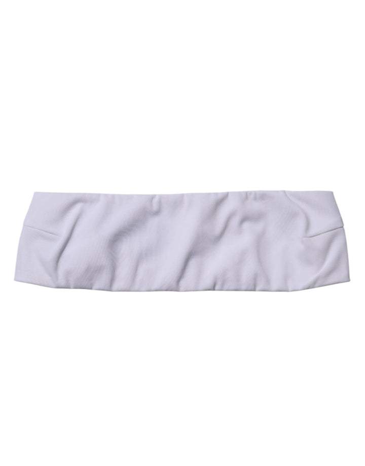 Dolce &amp; Gabbana White Nylon Blend Bandeau Strapless Tube Top by Dolce &amp; Gabbana outlet now on sale