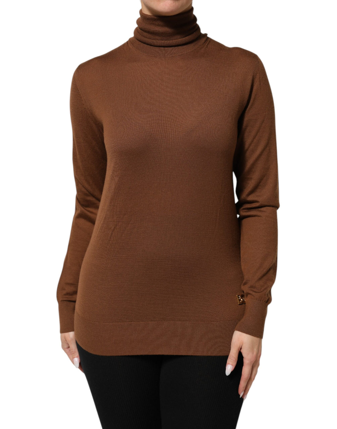 Dolce &amp; Gabbana Sample Sale Dolce &amp; Gabbana Brown Cashmere Turtle Neck Pullover Sweater - | Designer outlet