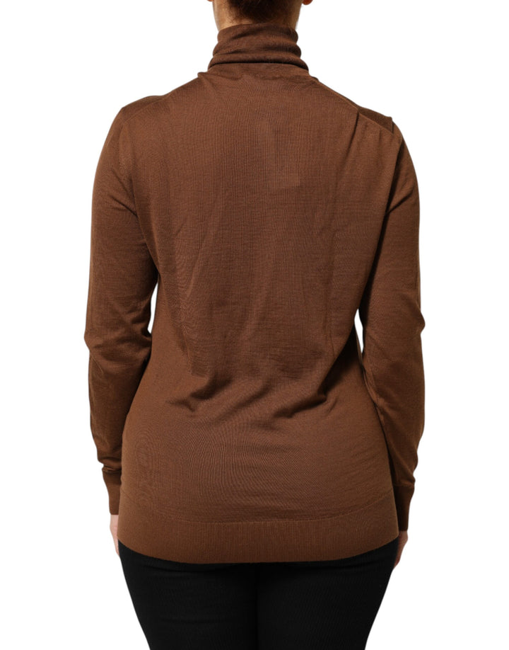 Dolce &amp; Gabbana Sample Sale Dolce &amp; Gabbana Brown Cashmere Turtle Neck Pullover Sweater - | Designer outlet