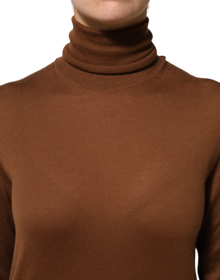 Dolce &amp; Gabbana Sample Sale Dolce &amp; Gabbana Brown Cashmere Turtle Neck Pullover Sweater - | Designer outlet